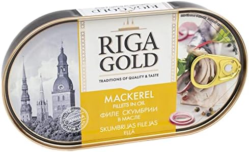 Mackerel fillet in oil 190 gr Riga Gold